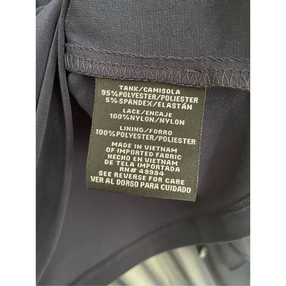 R&M Richards Two Piece Deep Navy Blue Tank Top & Over Cardigan - Picture 6 of 6